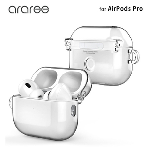 araree AirPods Pro(第2/1世代)用ハードクリアケース Nu:kin クリア AR25038APP2-イメージ2