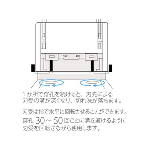 プラス 強力2穴パンチ用刃受け 10枚 PU-220U F716644-30348-イメージ4