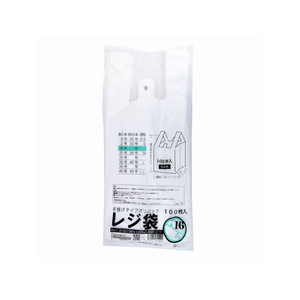 紺屋商事 レジ袋乳白東16号 100枚 FCE163U-00722116-イメージ1