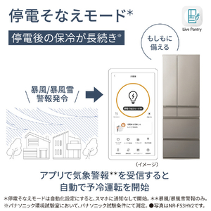 パナソニック 【右開き】457L 5ドア冷蔵庫 パールホワイト NR-E46HV2-W-イメージ16