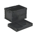 トラスコ中山 導電性折り畳みコンテナ 50L 黒 FC899GZ-8191373