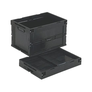 トラスコ中山 導電性折り畳みコンテナ 50L 黒 FC899GZ-8191373-イメージ1