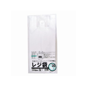 紺屋商事 レジ袋乳白東25号 100枚 FCE164U-00722125-イメージ1