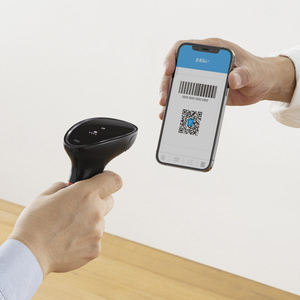 サンワサプライ ワイヤレス2次元バーコードリーダー ブラック BCR-WL2D1BK-イメージ4