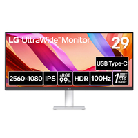 LGエレクトロニクス 29型 LG UltraWide Monitor /2560×1080(フラット型)/100Hz/IPS/sRGB 99%/HDR /アンチグレア/HDMI/DisplayPort/USB Type-C/5W+5W スピーカー 29U531A-W