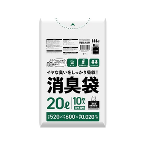 ＨＨＪ 消臭袋 20L 半透明 10枚 FCE282A-AS26-イメージ1