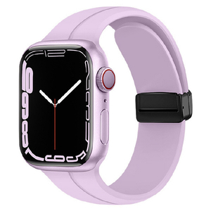 GAACAL Apple Watch Series 1-8/SE1-2 [38/40/41mm]用マグネット式シリコンバンド パープル W00302MA-イメージ1