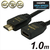 ホーリック HDMI延長ケーブル 1．0m ブラック HDFM10-040BK-イメージ1