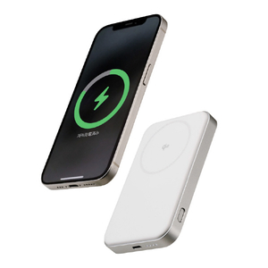 エレコム Qi2ワイヤレスモバイルバッテリー(5000mAh/20W) ホワイト DE-C68-5000WH-イメージ2