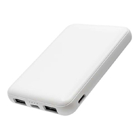 ラスタバナナ TYPE-C2ポート/USB2ポート リン酸鉄モバイルバッテリー 5000MAH ホワイト RLI050C2A02WH