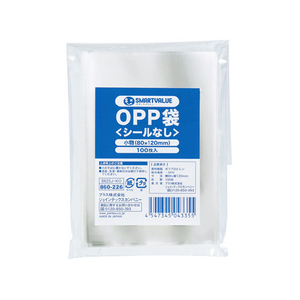 スマートバリュー OPP袋(シールなし) 小物用 100枚 FC31810-B625J-KO-イメージ1