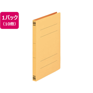 プラス 2つ折フラットファイル A4タテ イエロー 10冊 NO.045F FCA6398-79-697 NO045F-イメージ1