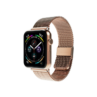 miak Apple Watch 42/41/40/38mm用CLIP MESH BAND ローズゴールド SMAMA-W3840RG