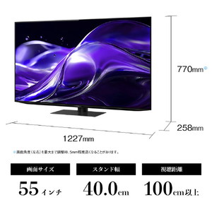 シャープ 55V型4Kチューナー内蔵4K対応有機ELテレビ AQUOS OLED 4T-C55HQ2-イメージ2