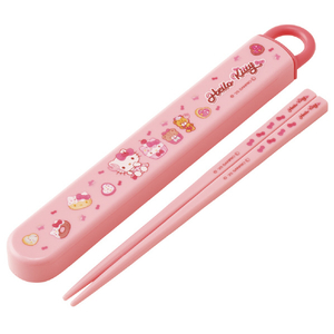 スケーター スライド式ハシ箱セット KTファンシー ピンク ABS2AMｷﾃｲｽﾗｲﾄﾞｼｷﾊｼﾊｺｾﾂﾄ-イメージ1