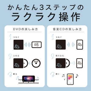 バッファロー スマホ用CDレコーダー「ラクレコ+」DVD再生&microSDスロット搭載モデル RR-PW2シリーズ ブラック RR-PW2-BK-イメージ4