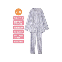 ケアファッション ワンタッチパジャマ パープル M FCS9532-019798021