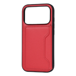 レイ・アウト iPhone 18 Pro用 / 17 Pro用 / ハイブリッドケース maru レザリア ポケット / レッド RT-P58K8TB/R-イメージ1
