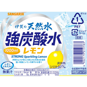サンガリア 伊賀の天然水 強炭酸水 レモン 1L F028670-877-イメージ3