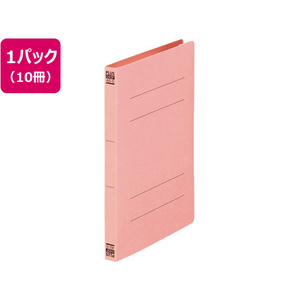 プラス 2つ折フラットファイル A4タテ ピンク 10冊 NO.045F FCA6399-79-698 NO045F-イメージ1