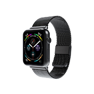 miak Apple Watch 49/46/45/44/42mm用CLIP MESH BAND ブラック SMAMA-W4244BK-イメージ1