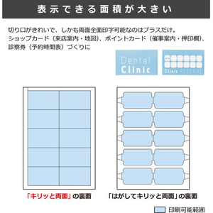 プラス いつものカード キリッと両面名刺・表示 ホワイト 中厚口 A4 10シート FCF451T-MC-K701/46-571-イメージ3