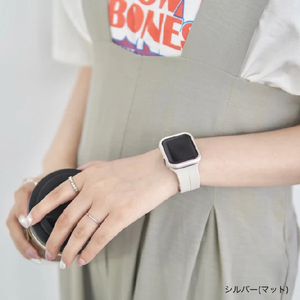 GAACAL Apple Watch Series 1-8/SE1-2 [38/40/41mm]用マグネット式シリコンバンド アイボリー W00302MSA-イメージ2