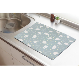 オカトー miffy 吸水水切りマット 40×50cm あめのひミッフィー FCK459D-イメージ3
