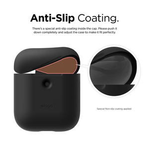 elago AIRPODS CASE for AirPods 2nd Generation Wireless Charging Case for AirPods 2nd Wireless Black EL_A2WCSSCAW_BK-イメージ6