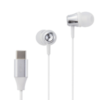 ラディウス Type-C直結 カナル型イヤホン シルバー HP-NEL11CS