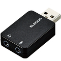 エレコム USBオーディオ変換アダプタ ブラック USB-AADC01BK