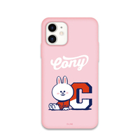 LINE FRIENDS iPhone 12 mini用VARSITY カラーソフトケース[公式ライセンス品] CONY KCE-CSB043