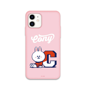 LINE FRIENDS iPhone 12 mini用VARSITY カラーソフトケース[公式ライセンス品] CONY KCE-CSB043-イメージ1