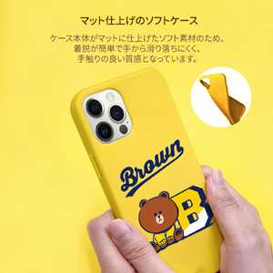 LINE FRIENDS iPhone 12 mini用VARSITY カラーソフトケース[公式ライセンス品] CONY KCE-CSB043-イメージ4