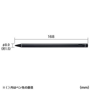 サンワサプライ 充電式極細タッチペン ブラック PDA-PEN46BK-イメージ8