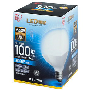 アイリスオーヤマ LED電球 E26口金 全光束1340lm(11．8Wボール電球広配光タイプ) 昼白色相当 LDG12N-G-10V4-イメージ1