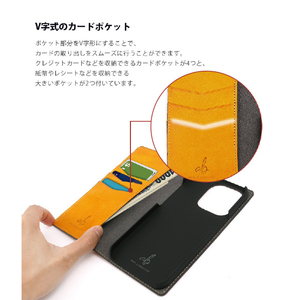 ABBI SIGNATURE iPhone 14/13用MARGOTイタリアンレザーダイアリーケース ブラウン ABS24042I14BR-イメージ10