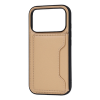 レイ・アウト iPhone 18 Pro用 / 17 Pro用 / ハイブリッドケース maru レザリア ポケット / ベージュ RT-P58K8TB/BE