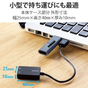 エレコム USBオーディオ変換アダプタ ブラック USB-AADC02BK-イメージ5