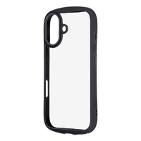 レイ・アウト iPhone 17用ハイブリッドガラスケース Puffull 10H +レンズガードリング / ブラック RT-P52CMD3/B