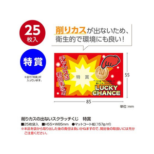 タカ印 削りカスの出ないスクラッチくじ 特賞 25枚 FC536RW-44-2010-イメージ2