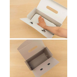 ライオン事務器 ボックスファイル スマフィ ベージュ BF-42SBE FCJ461K-BF-42SBE11742-イメージ4