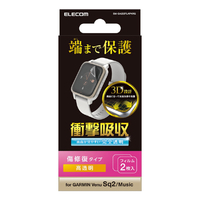 エレコム SWGA222FLAPKRG GARMIN Venu Sq 2/Music用TPUフィルム 衝撃 ...