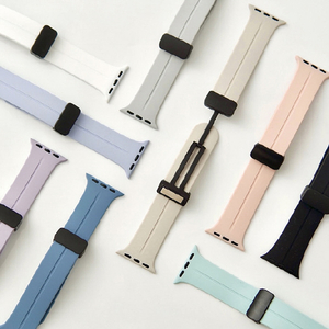 GAACAL Apple Watch Series 1-8/SE1-2 [38/40/41mm]用マグネット式シリコンバンド ライトブルー W00302BBA-イメージ3