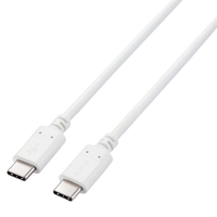 エレコム USB2．0ケーブル(C-C、100W対応) 1．0m ホワイト MPA-CC5P10WH