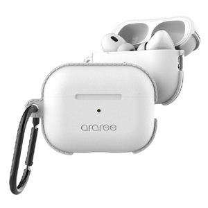 araree AirPods Pro(第2/1世代)用ソフトケース POPS カラビナ付き ホワイト AR25043APP2-イメージ1
