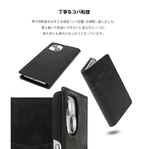 ABBI SIGNATURE iPhone 14/13用MARGOTイタリアンレザーダイアリーケース タン ABS24043I14TN-イメージ9