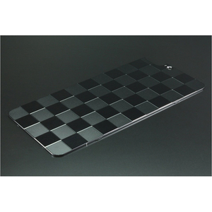 テラ アルミパネル市松 for iPhone7Plusソリッドバンパー用 ブラック 42044GI-310B-イメージ1
