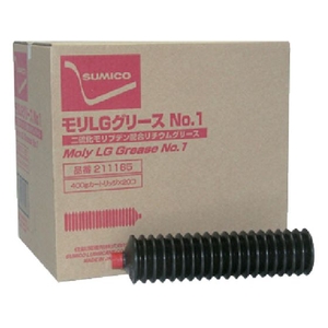 住鉱潤滑剤 住鉱/グリース 高荷重用リチウムグリース モリLGグリースNo.1 400g No.1灰黒400-20～130℃カートリッジ FC116FN-1230450-イメージ1