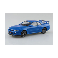 アオシマ ニッサン 1/32 R34スカイライン GT-R(ベイサイドブルー) Aﾗｸﾌﾟﾗ12BBR34GTRBﾌﾞﾙ-